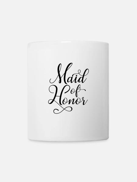 Design Floral Éclat Nature "Maid of Honor" - Mug blanc - blanc