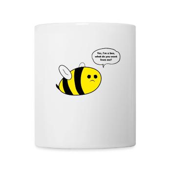 Épais cadeau d'abeille - Mug blanc - blanc - Devant