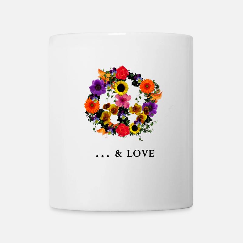 peace & love - Tasse - Weiß