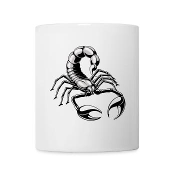 Skorpion - silber - grau - Tasse - Weiß - Vorne