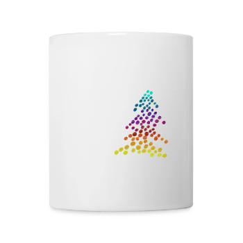 Rainbow Neon Christmas Tree – Dots & Lights - Mug - white - Front