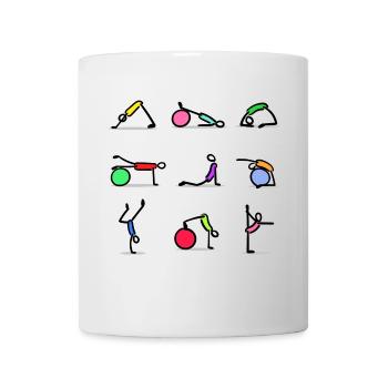 Exercices Pilates Entraînement physique - Mug blanc - blanc - Devant