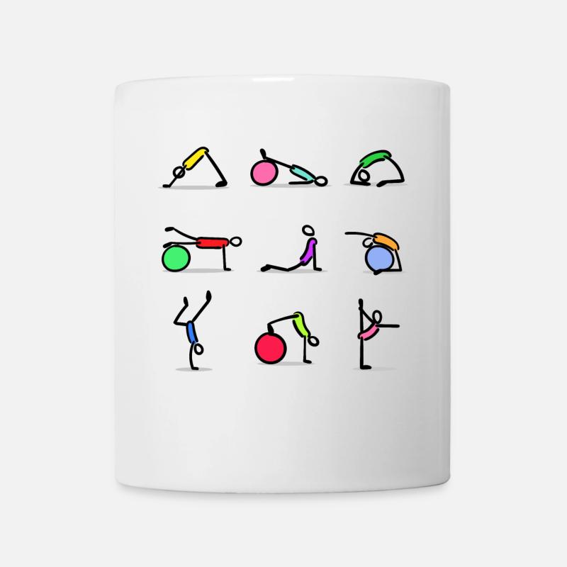 Pilates Exercises Gym Workout Fitness Training - Mug - white