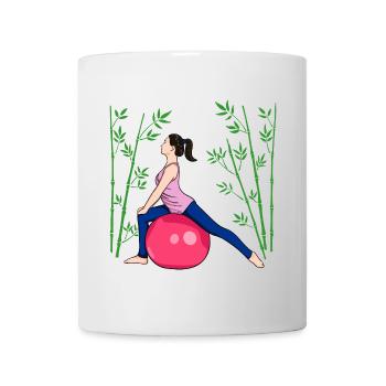 Exercices de Pilates Exercices de Fitness - Mug blanc - blanc - Devant