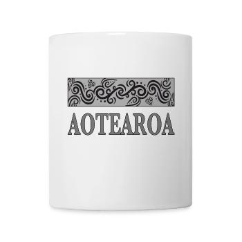 Aotearoa - Neuseeland - Maori - Shirt Geschenk  - Tasse - Weiß - Vorne