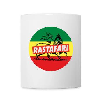 Rastafari - Lion of Judah Reggae Rasta Roots Shirt - Tasse - Weiß - Vorne