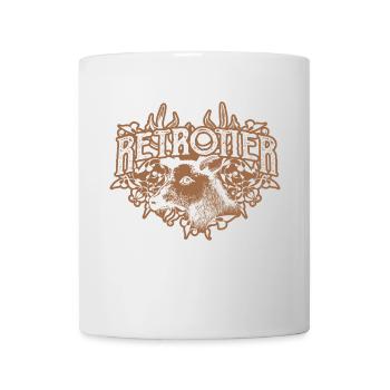 Retro reindeer moose deer stag head antler - Mug - white - Front