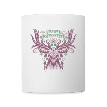 Cerf de renne rétro orignal joyeux noël noël - Mug blanc - blanc - Devant