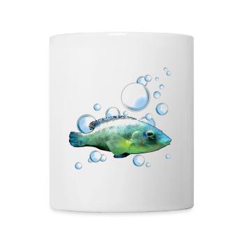 Buntes Aquarienfisch Motiv - Tasse - Weiß - Vorne