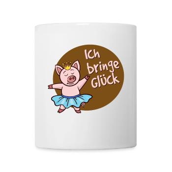 Good luck lucky pig Good luck saying - Mug - white - Front
