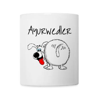 Ayurveda Hund = Ayurwedler - Tasse - Weiß - Vorne