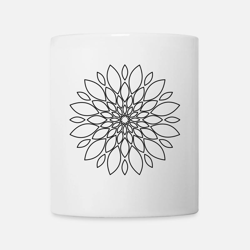 Mandala Blume Floral Geschenk - Tasse - Weiß