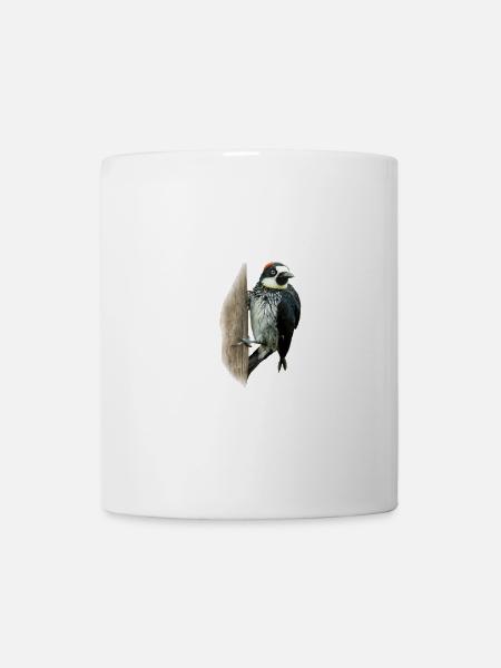 Bunt Specht Shirt Geschenk Vogel Natur Tier Nektar - Tasse - Weiß
