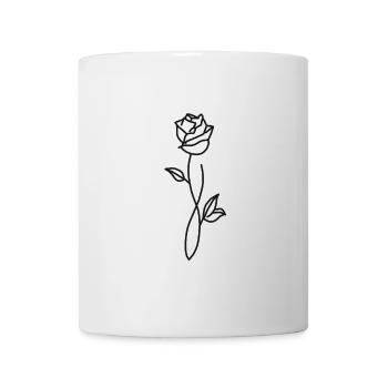 Rose - Tasse - Weiß - Vorne
