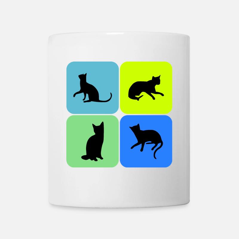 Katze Katze Katze Katze Katze Katze, Geschenk - Tasse - Weiß