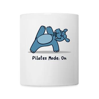 Cute Hippopotamus Hippo Pilates Fitness Training Gym - Mug - white - Front