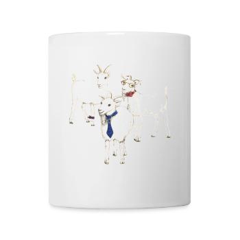 3 drôles de chèvres - un excellent cadeau pour les fans de chèvre - Mug blanc - blanc - Devant