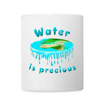 L'eau est précieuse - Mug blanc - blanc - Devant