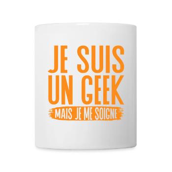 Je suis un geek mais je me soigne - Mug blanc - blanc - Devant