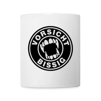 Vorsicht bissig - Tasse - Weiß - Vorne