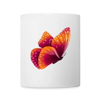 Chemise Cadeau Papillon Animal Exotique Orange - Mug blanc - blanc - Devant