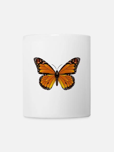Butterfly Gift Shirt Orange Exotic Animal - Mug - white