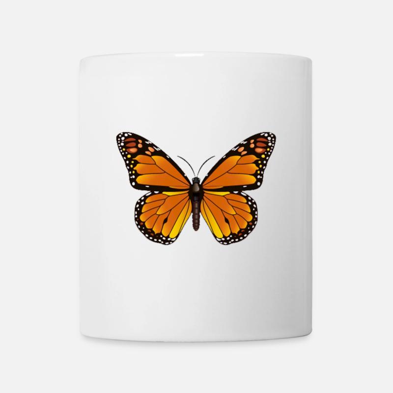 Butterfly Gift Shirt Orange Exotic Animal - Mug - white