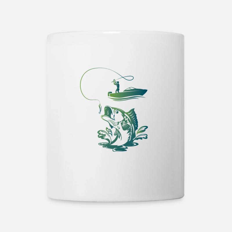 Angeln / Fischer / Boot / Angeln - Tasse - Weiß