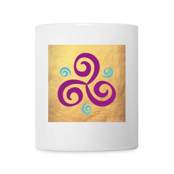 Poster Decoration Yoga Buddhism Triskele - Mug - white - Front