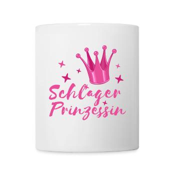 Schlager Prinzessin Schlagerfan Krone Volksmusik - Tasse - Weiß - Vorne