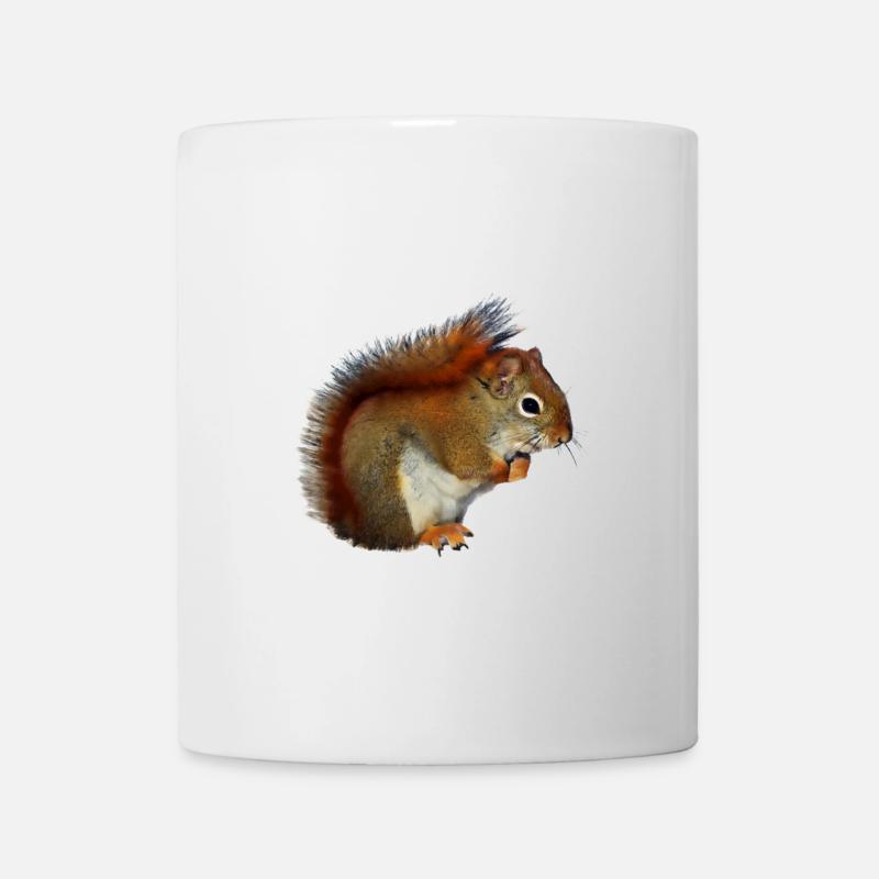 Eichörnchen Eichkätzchen Nüsse Wald Foto Geschenk - Tasse - Weiß