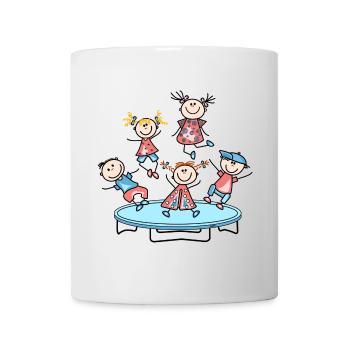 Trampolin - Tasse - Weiß - Vorne