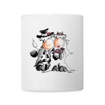 Cow Wedding - Bride - bridegroom - cows - Mug - white - Front