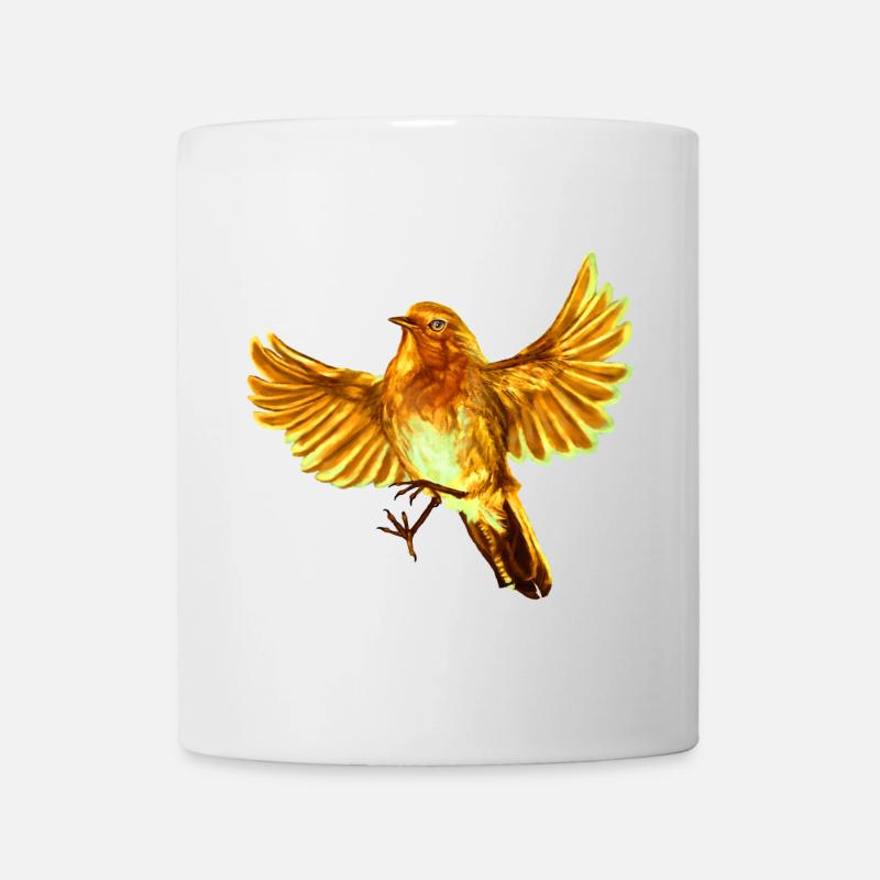 gelber Vogel - Tasse - Weiß