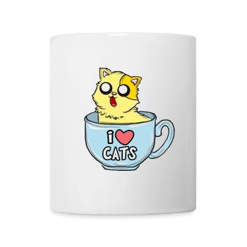 I love cats! - Mug - white - Front