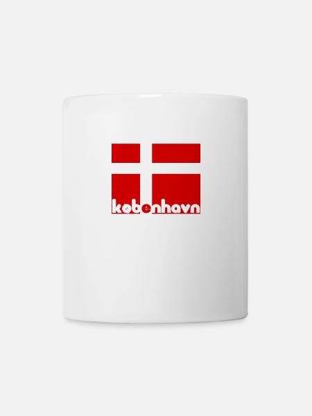 Copenhague Danemark Dannebrog idée cadeau enfants - Mug blanc - blanc