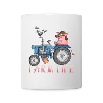 Ferme drôle - vie à la ferme - Mug blanc - blanc - Devant