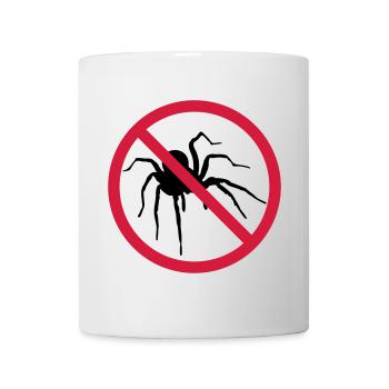 keine spinne verboten schild vogelspinne design cl - Tasse - Weiß - Vorne