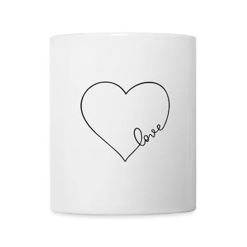 Minimalistische Liebe - Tasse - Weiß - Vorne