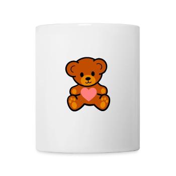 Ours en peluche doux - Mug blanc - blanc - Devant