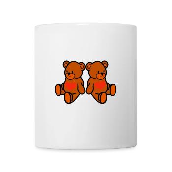 teddybeer - Mok - wit - Voor
