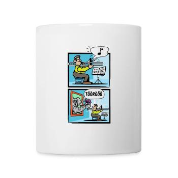 Schlager Cartoon Schlagermusik Lustig Volksmusik - Tasse - Weiß - Vorne