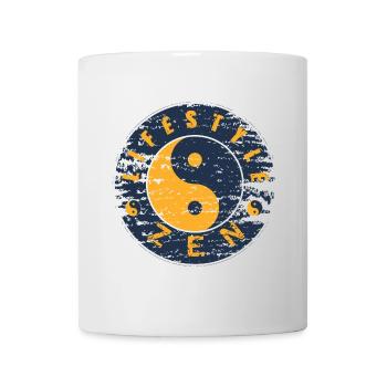Yin Yang Zen Vintage Circle - Mug - white - Front