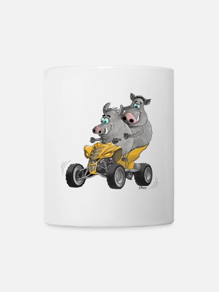 Drôles de coureurs quad - Mug blanc - blanc