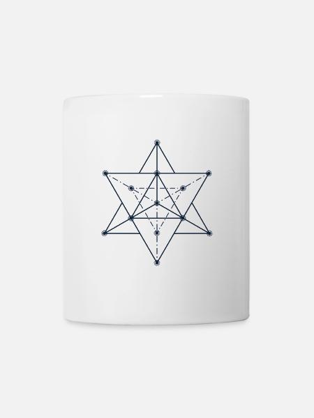 Diseño geométrico estelar abstracto - Taza - blanco