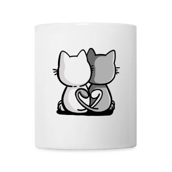 Cute Cat Couple I Partnership I Best Friends - Mug - white - Front