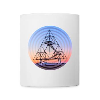 Tetraeder Kreise - Tasse - Weiß - Vorne