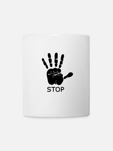 arrêt - Mug blanc - blanc