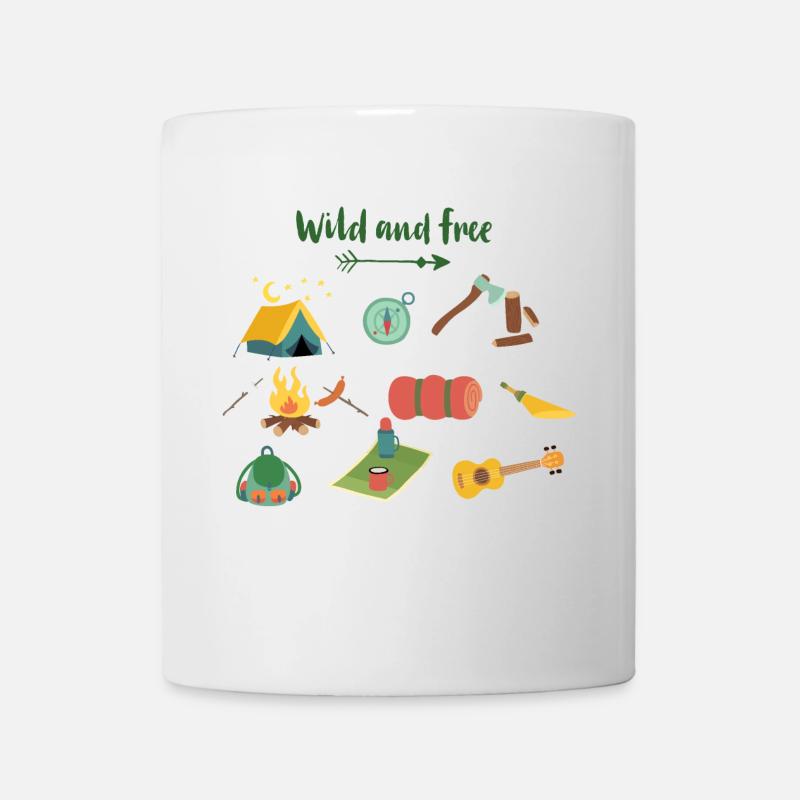 Feu de camp camping scout - Mug blanc - blanc