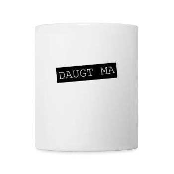 Kippende Typo auf Schwarz - Tasse - Weiß - Vorne